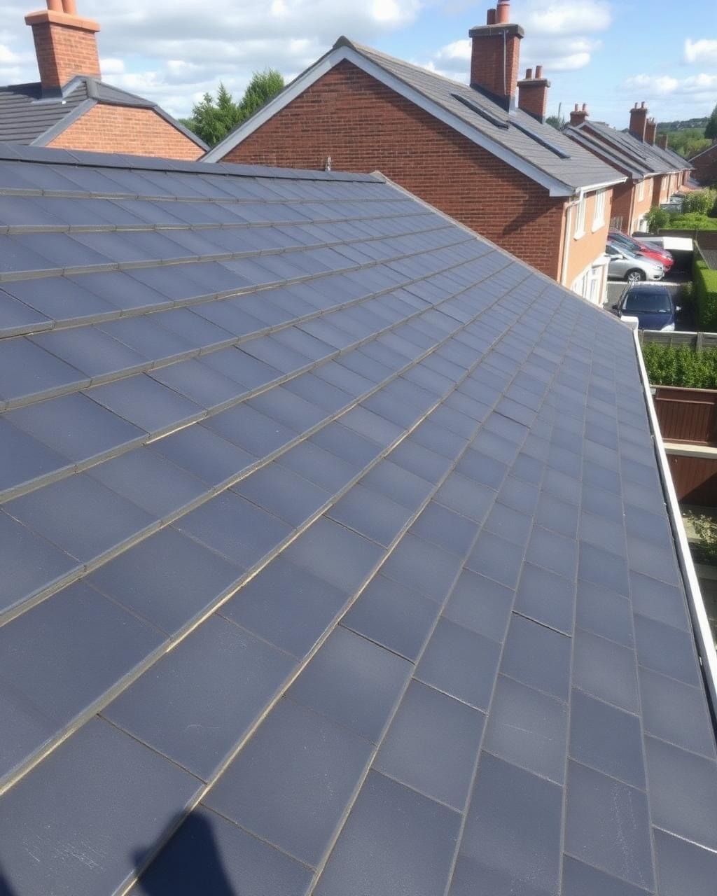 Newly installed tiled roof on a Dublin home by Roofing Solutions Dublin
